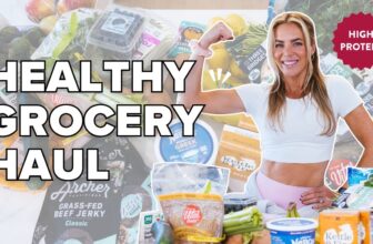 high protein GROCERY HAUL to lose weight | healthy meal ideas + free detox