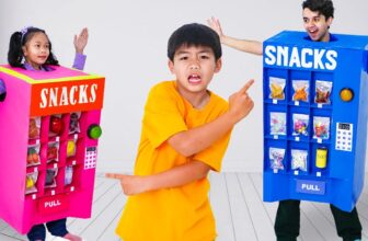 Eric and Andrea Vending Machine Toys at School: Kid Stories about Healthy Snacks