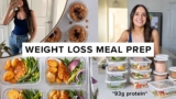 1 hour weight loss meal prep – 93g protein per day + super easy