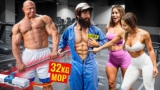 32KG Mop Shocks GIRLS and BodyBuilders in a GYM | Pretended to be a CLEANER #51
