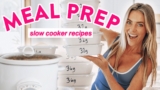 full week MEAL PREP in 20 mins | high protein slow cooker recipes